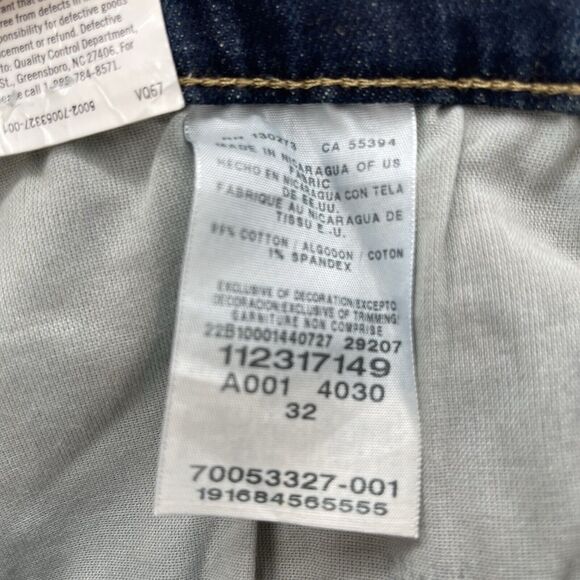 Wrangler Denim Shorts Men's 32x11 Blue Free Stretch Straight Fit Preppy American - Picture 4 of 8